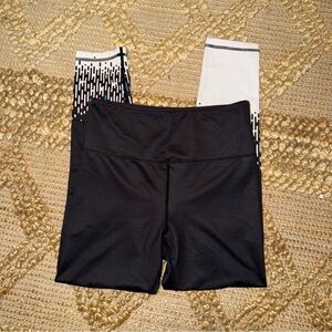 ZYIA White Grid Leggings